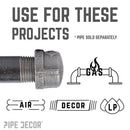 1/4 in. Black Cap by PIPE DECOR