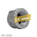 1/4 in. Black Cap by PIPE DECOR