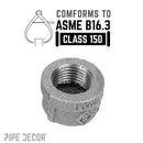 1/4 in. Black Cap by PIPE DECOR