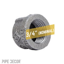 3/4 in. Black Cap by PIPE DECOR