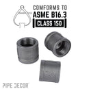 1 1/2 in. Black Coupling