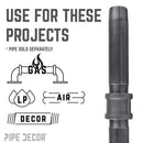1 1/2 in. Black Coupling by PIPE DECOR