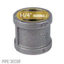 1 1/4 in. Black Coupling