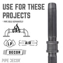 1/2 in. Black Coupling by PIPE DECOR