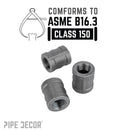 1/4 in. Black Coupling