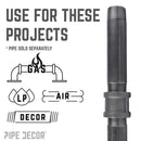 1 in. Black Coupling by PIPE DECOR
