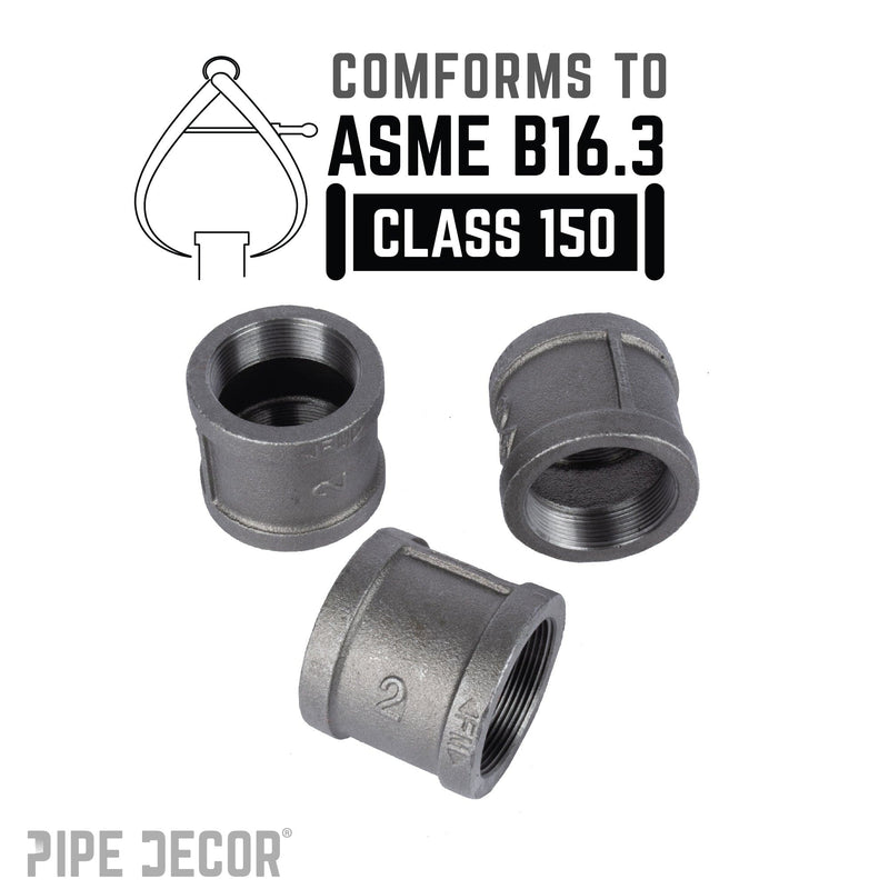 2 in. Black Coupling