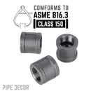 3/4 in. Black Coupling