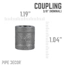 3/8 in. Black Coupling