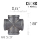 1 in. Black Cross