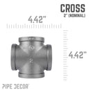 2 in. Black Cross