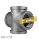 2 in. Black Cross by PIPE DECOR