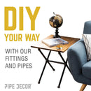 3/8 in. Black Cross by PIPE DECOR
