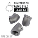 1 1/2 in. Black 45 Degree Elbow