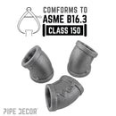 1 1/4 in. Black 45 Degree Elbow