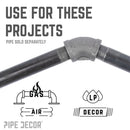 1/2 in. Black 45 Degree Elbow by PIPE DECOR