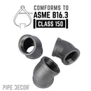 2 in. Black 45 Degree Elbow