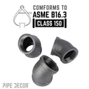 2 in. Black 45 Degree Elbow