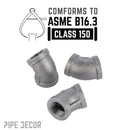 3/4 in. Black 45 Degree Elbow