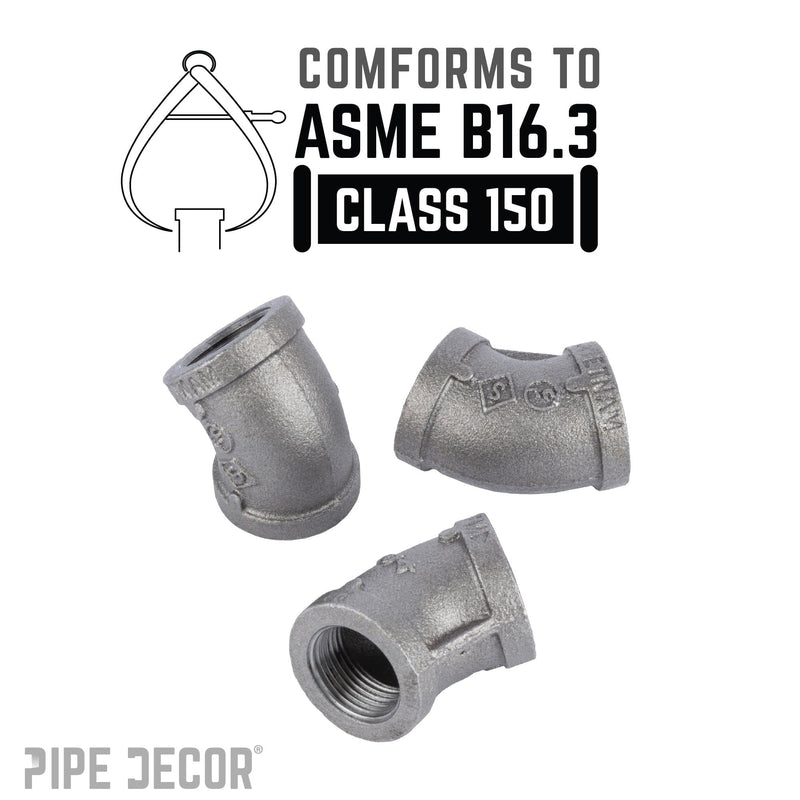 3/4 in. Black 45 Degree Elbow