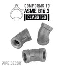 3/8 in. Black 45 Degree Elbow