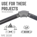 3/8 in. Black 45 Degree Elbow by PIPE DECOR