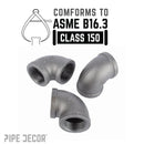 1 1/2 in. Black 90 Degree Elbow by PIPE DECOR