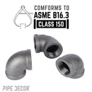 1 1/4 in. Black 90 Degree Elbow