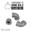 1/4 in. Black 90 Degree Elbow by PIPE DECOR