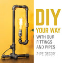 1/4 in. Black 90 Degree Elbow by PIPE DECOR