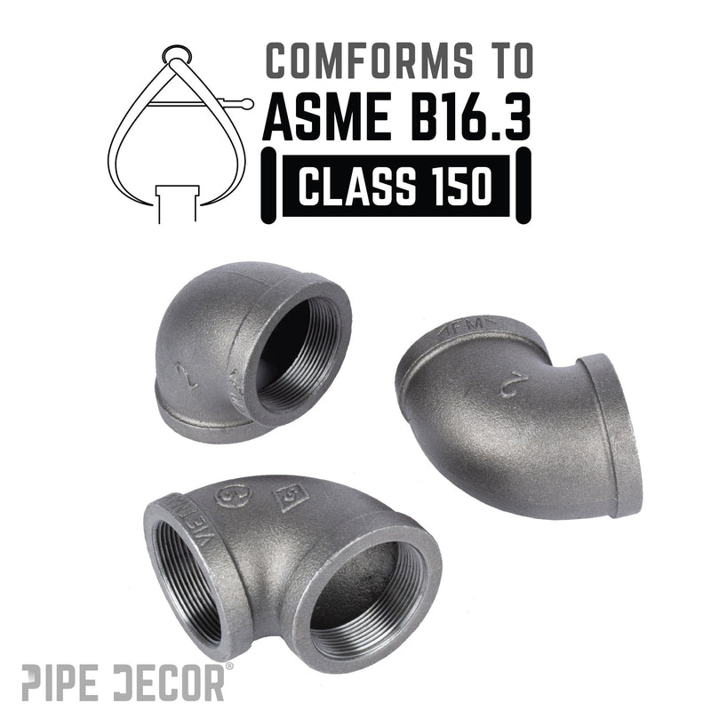 2 in. Black 90 Degree Elbow