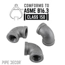 3/4 in. Black 90 Degree Elbow