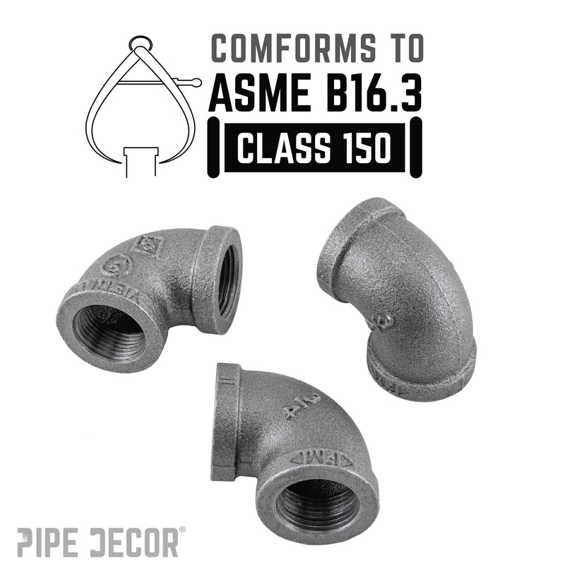 3/4 in. Black 90 Degree Elbow