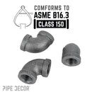 3/8 in. Black 90 Degree Elbow