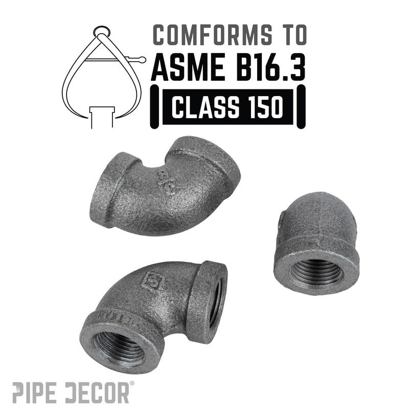 3/8 in. Black 90 Degree Elbow