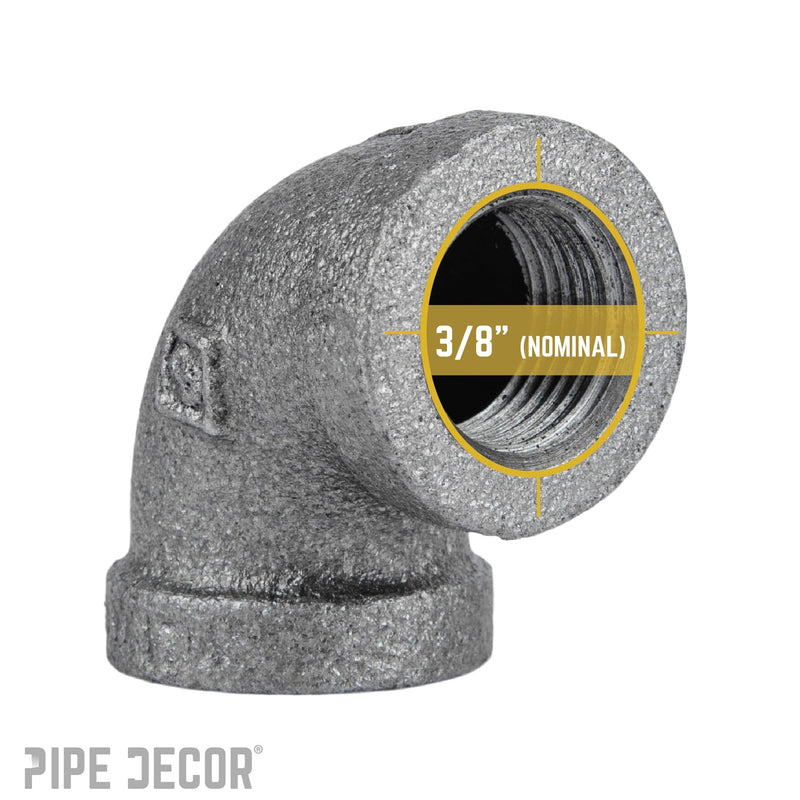 3/8 in. Black 90 Degree Elbow