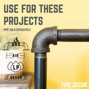 3/8 in. Black 90 Degree Elbow by PIPE DECOR