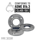 1 1/2 in. Black Floor Flange by PIPE DECOR
