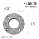 1 1/2 in. Black Floor Flange by PIPE DECOR