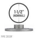 1 1/2 in. Black Floor Flange by PIPE DECOR