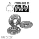 1/2 in. Black Mini Flange by PIPE DECOR