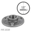 1/2 in. Black Mini Flange by PIPE DECOR
