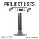 1/2 in. Black Mini Flange by PIPE DECOR