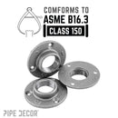 1 in. Black Mini Flange by PIPE DECOR