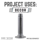 1 in. Black Mini Flange by PIPE DECOR