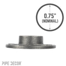 3/4 in. Black Mini Flange