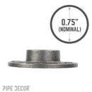 3/4 in. Black Mini Flange by PIPE DECOR