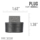 1 1/4 in. Black Plug