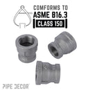 1 1/2 in. x 1 1/4 in. Black Reducing Coupling