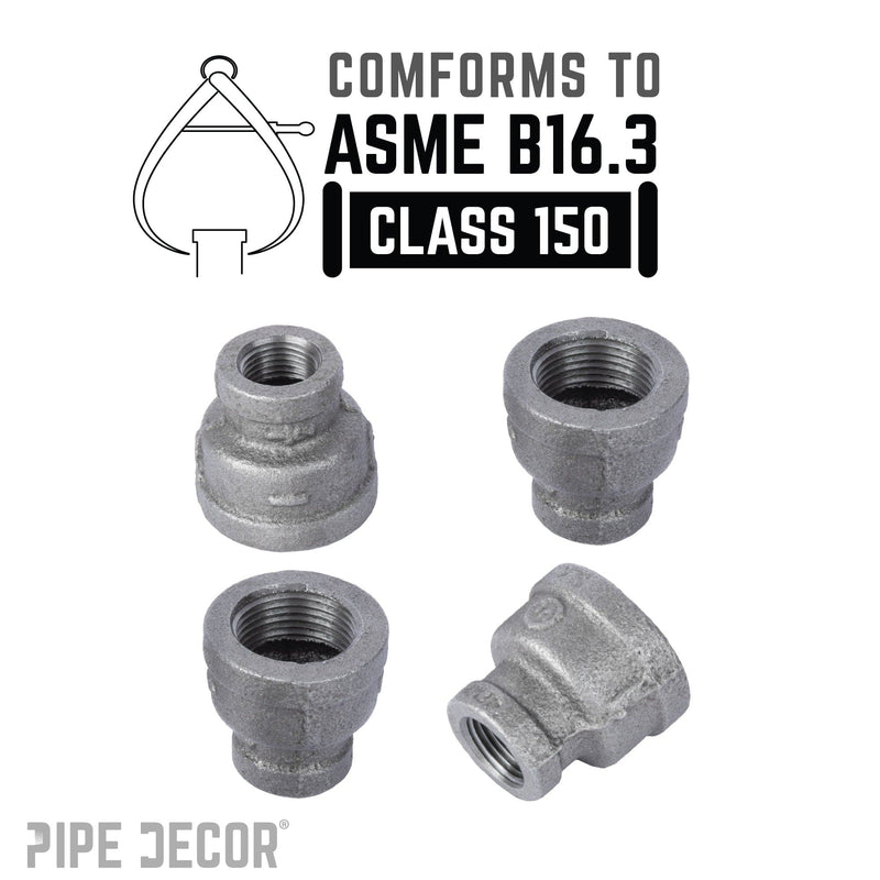 1 in. x 1/2 in. Black Reducing Coupling